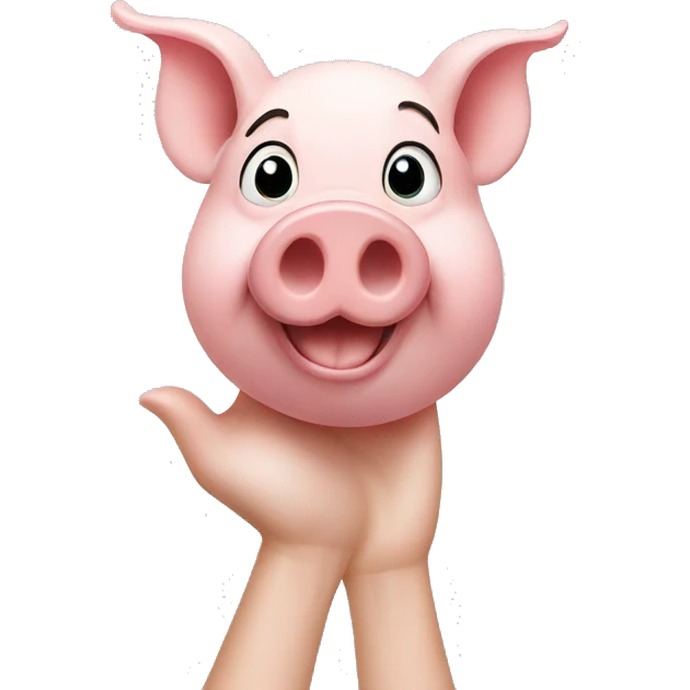 Pig saluting emoji