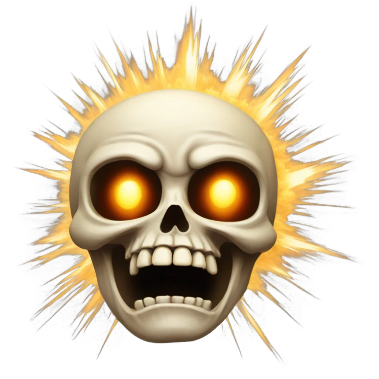 Mindblown skull emoji