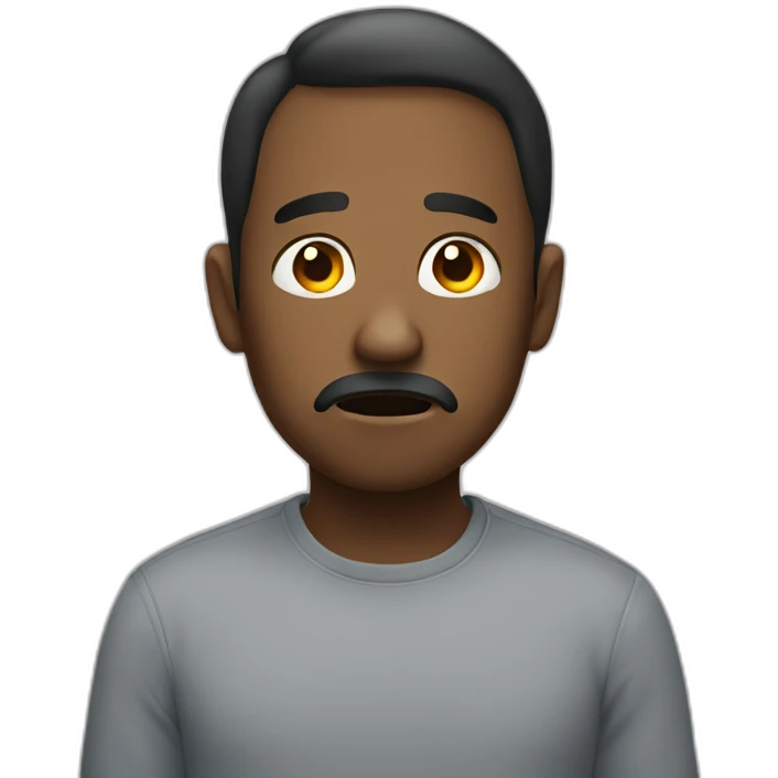 Concerned face emoji