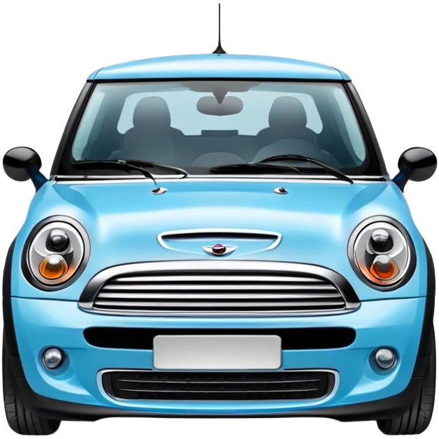 Light blue mini cooper  emoji