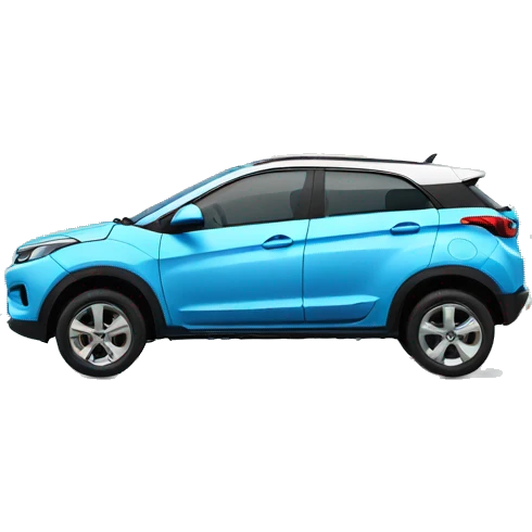 Tata nexon sky blue car emoji