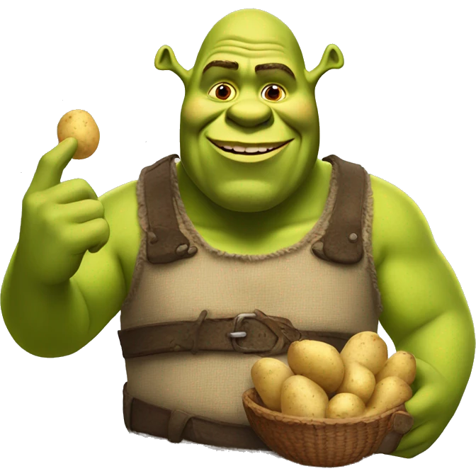 Shrek with potatoes  emoji