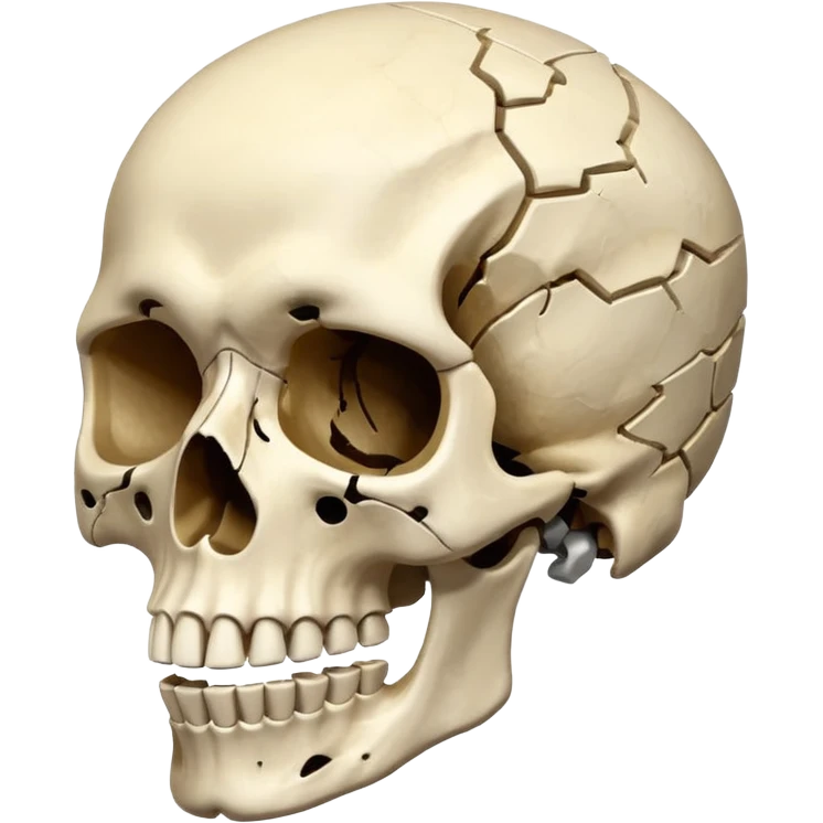 Exploded skeleton head emoji