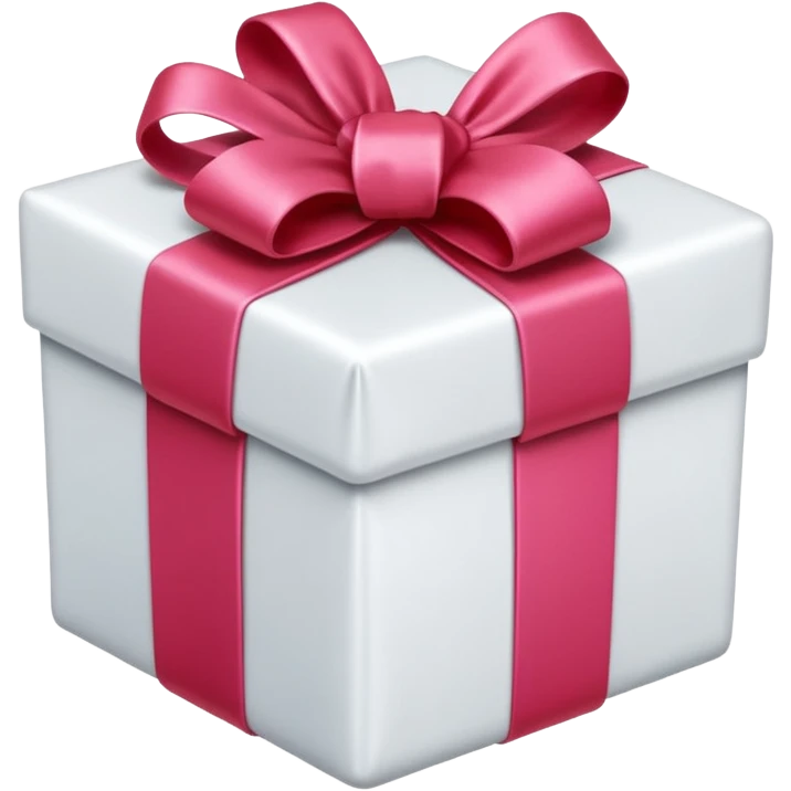 white and pink christmas present emoji