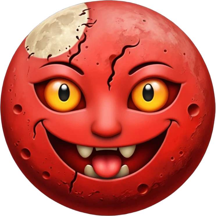 Half bloody moon  emoji