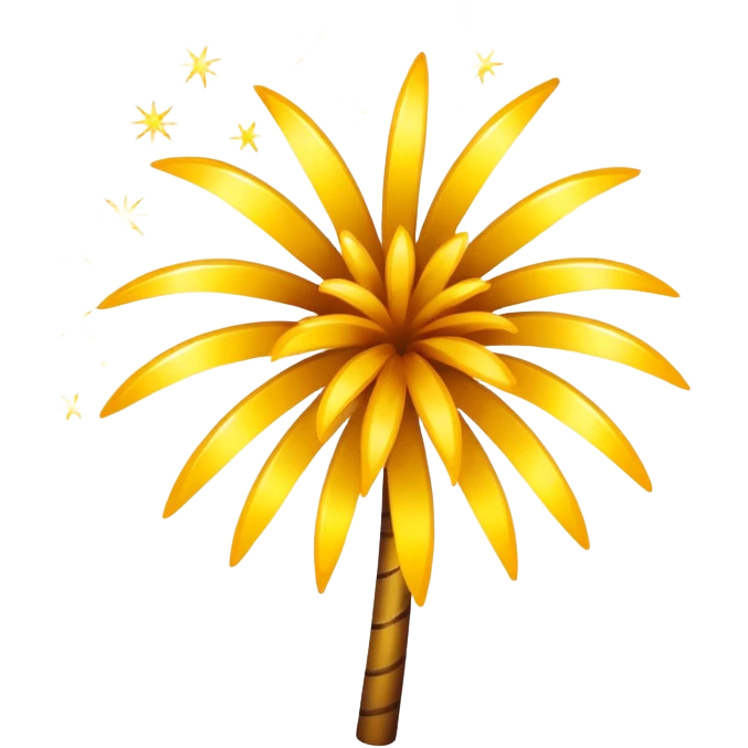 fireworks yellow emoji