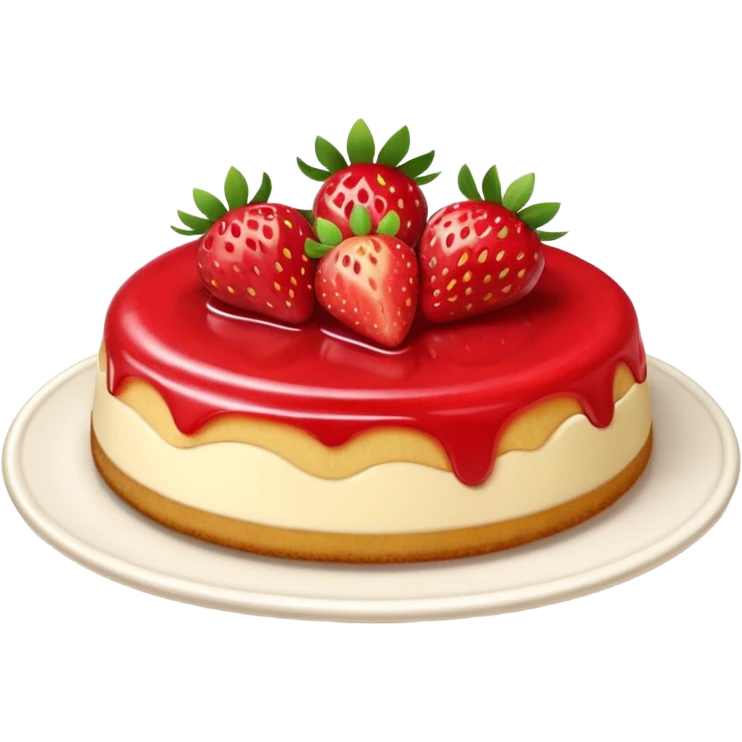 Strawberry flan emoji