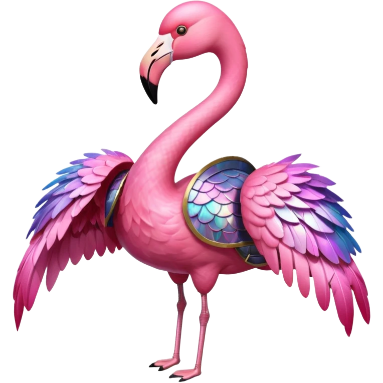 Flamingo in armor emoji