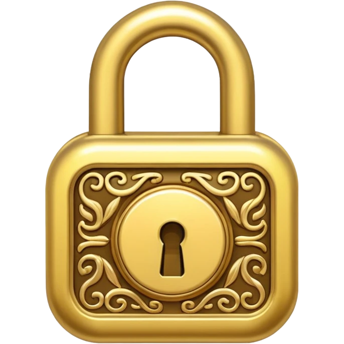 gold lock emoji
