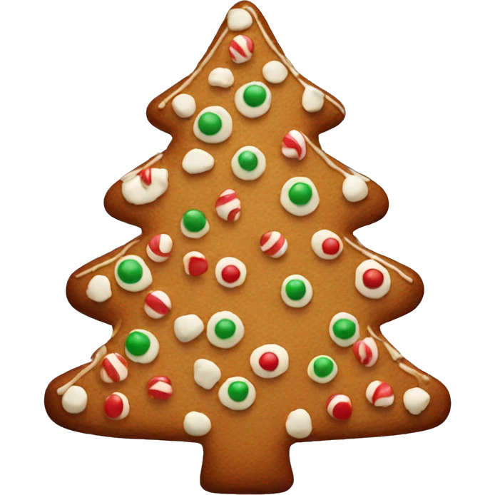 Gingerbread shaped as Christmas tree  emoji