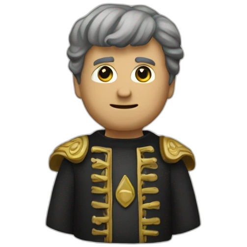 Charlemagne juste avec des très noir très simple emoji