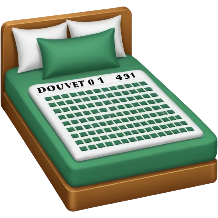 duvet with excel spreadsheet emoji