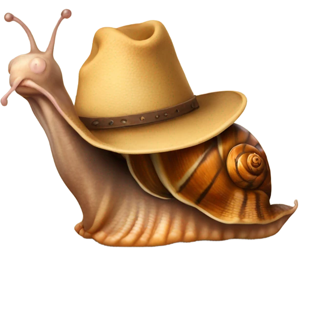 Snail with cowboy hat emoji