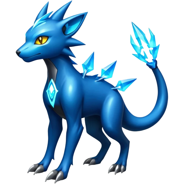 Futuristic Manectric-Luxray-Draco-Fakémon-hybrid-creature (full body), 4 legs emoji