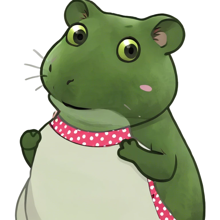 Hámster with dress emoji