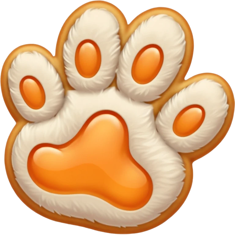 a very light pale pastel orange #FFDBBB pawprint emoji