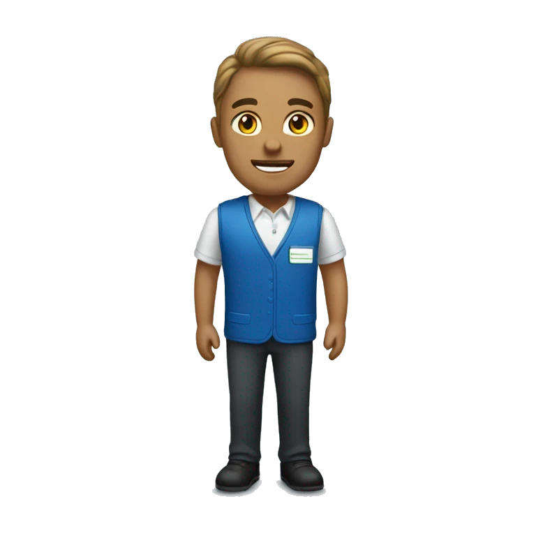recepcionist with blue vest emoji