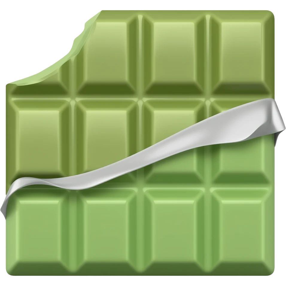 Green Dubai chocolate emoji