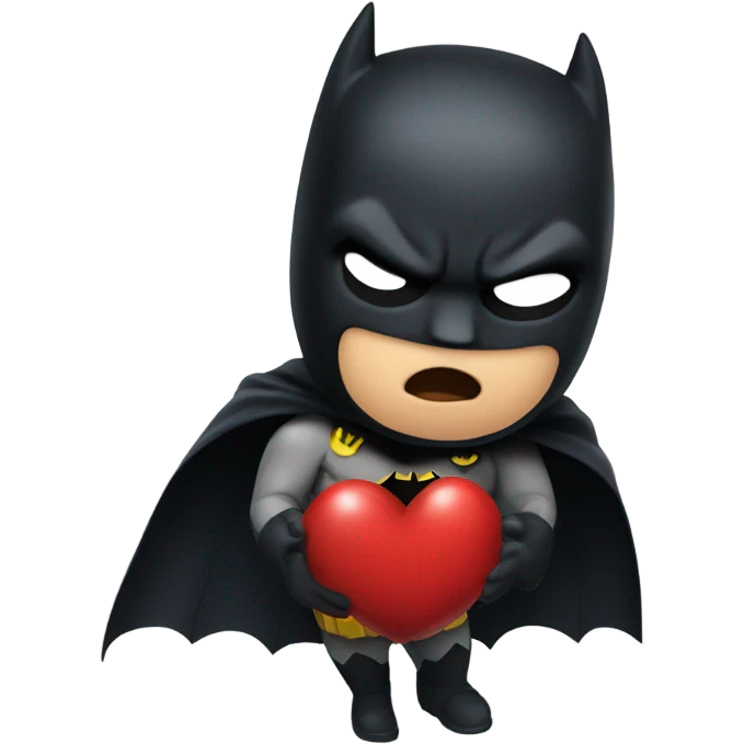Batman Kissing heart emoji