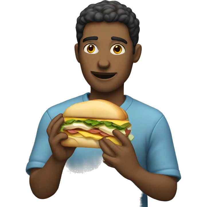 Person eating a sandwich emoji
