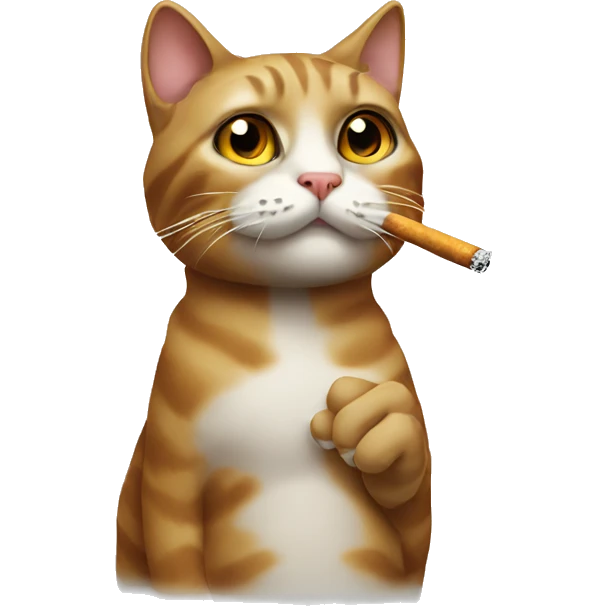 Cat with a cigarette  emoji