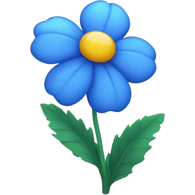 Blue flower emoji