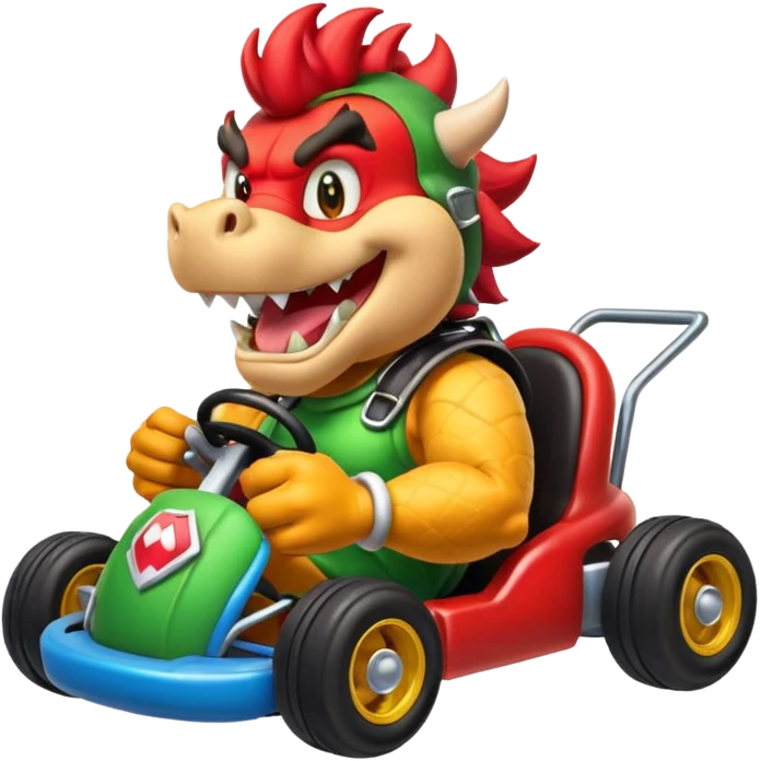 Bowser fait du kart emoji
