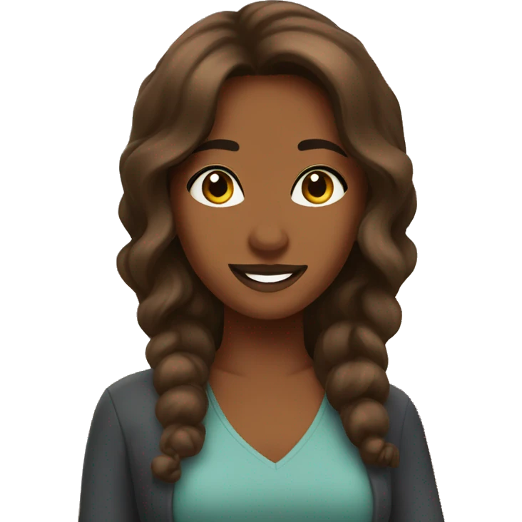 Brown beauty in a shop emoji