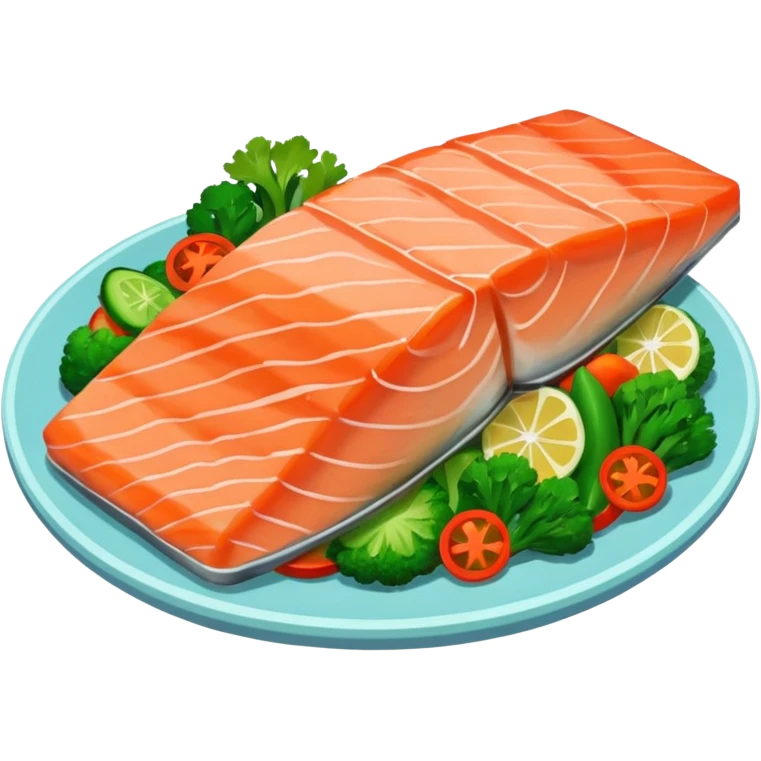 Steamed salmon with vegetable sauté emoji