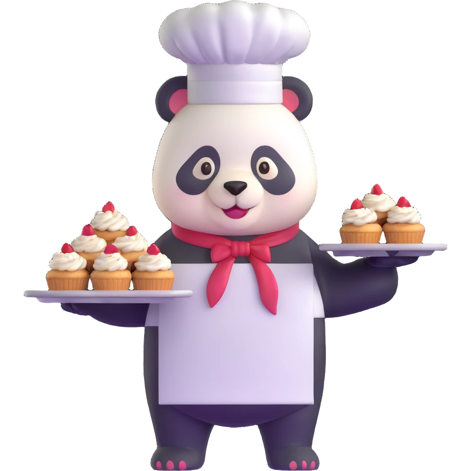 Panda pastelero emoji