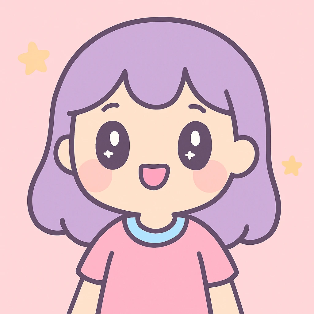 a girl in a cute cartoon style emoji