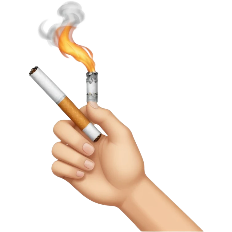 hand holding cig emoji