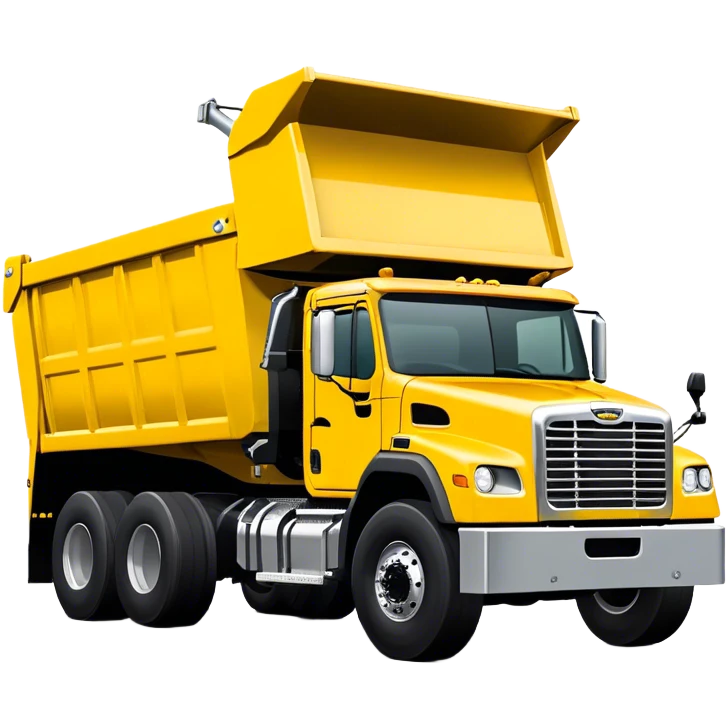Dump Truck - Freightliner 114SD (Model Year: 2022) (Iconic colour: Yellow with black and silver) emoji