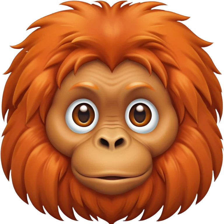 cute orangutan with orange fur emoji