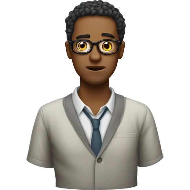 Nerd in messed up situation  emoji