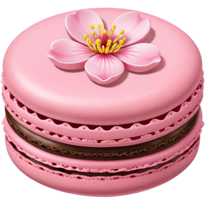 Cherry blossom macaron  emoji