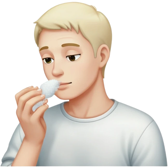 Man smelling salt emoji