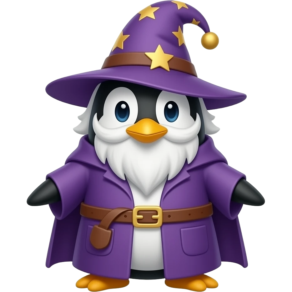 Penguin Wizard emoji