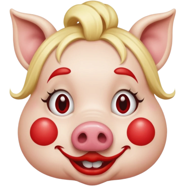 pig blonde clown emoji