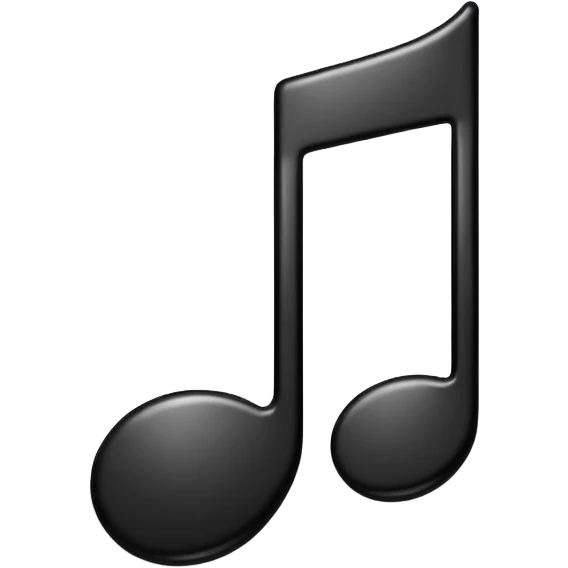 musical note with shadow emoji
