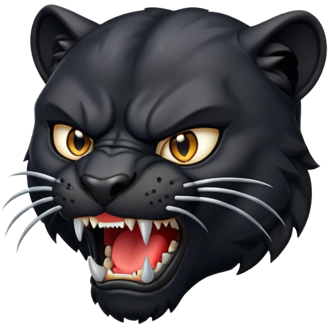 angry panther animal emoji