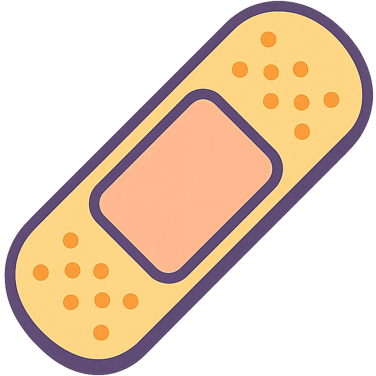 bandage, cartoon style, soft colors emoji
