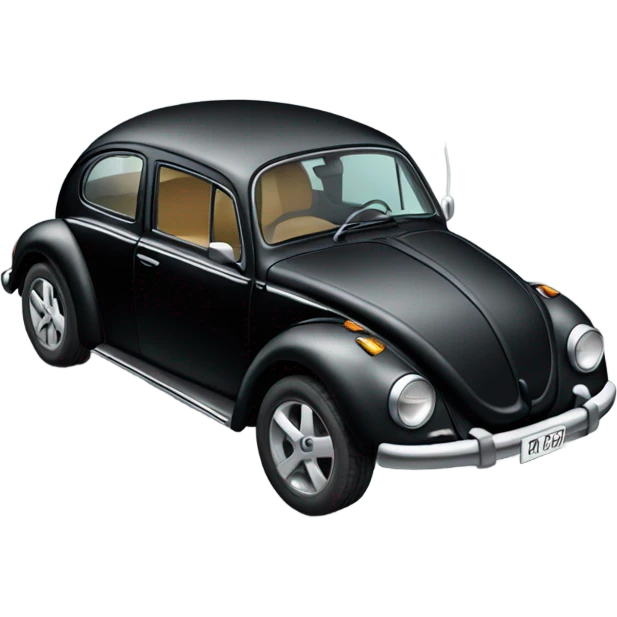 Black car Beetle  emoji