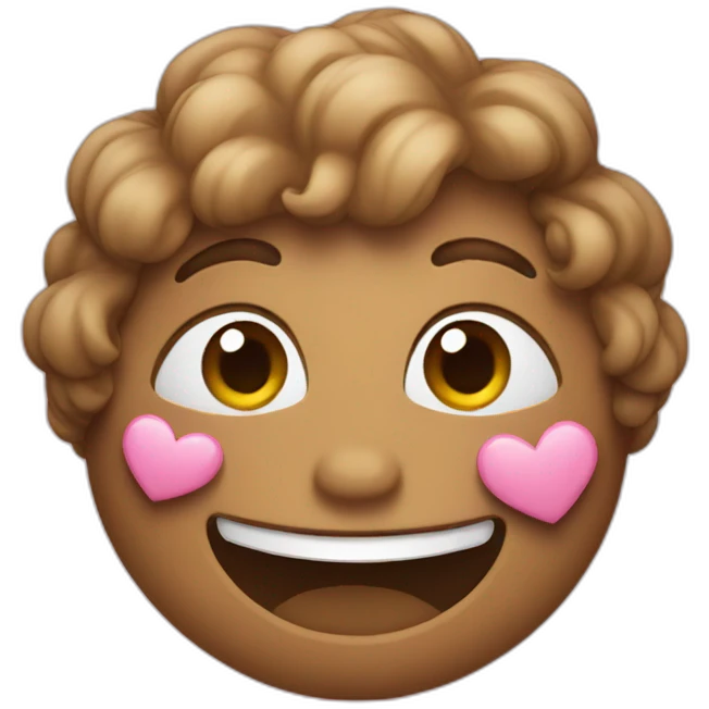 Smiling with hearts  emoji