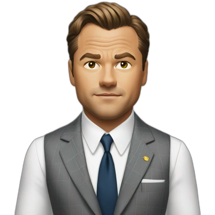 Leornado Di Caprio in the wolf of wall street emoji