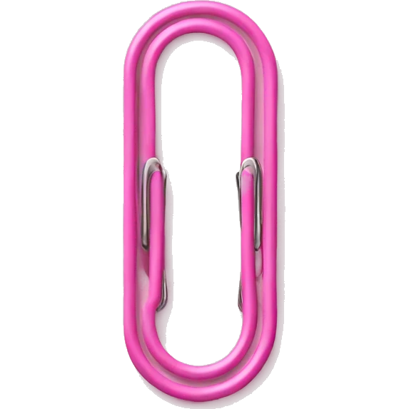 Pink paper clip emoji