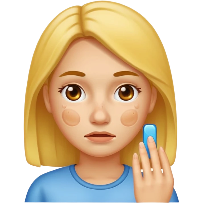 woman with acne face emoji