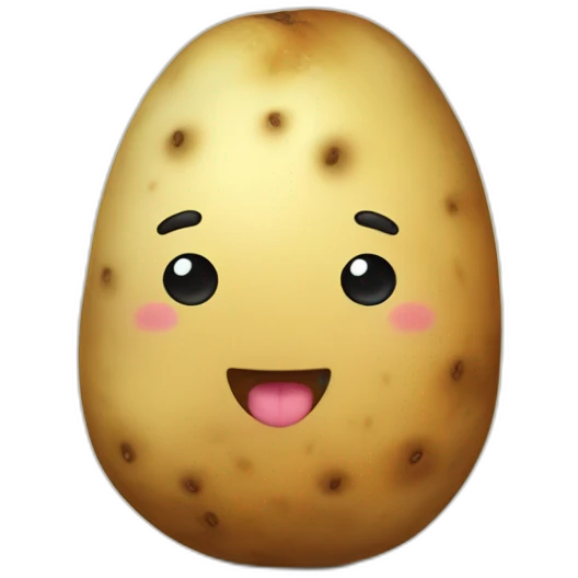 Kawaii potato emoji