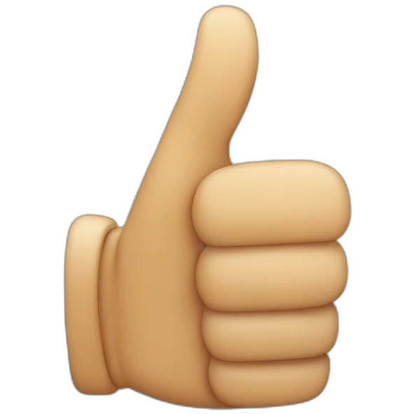 Thumbs up but with bent emoji