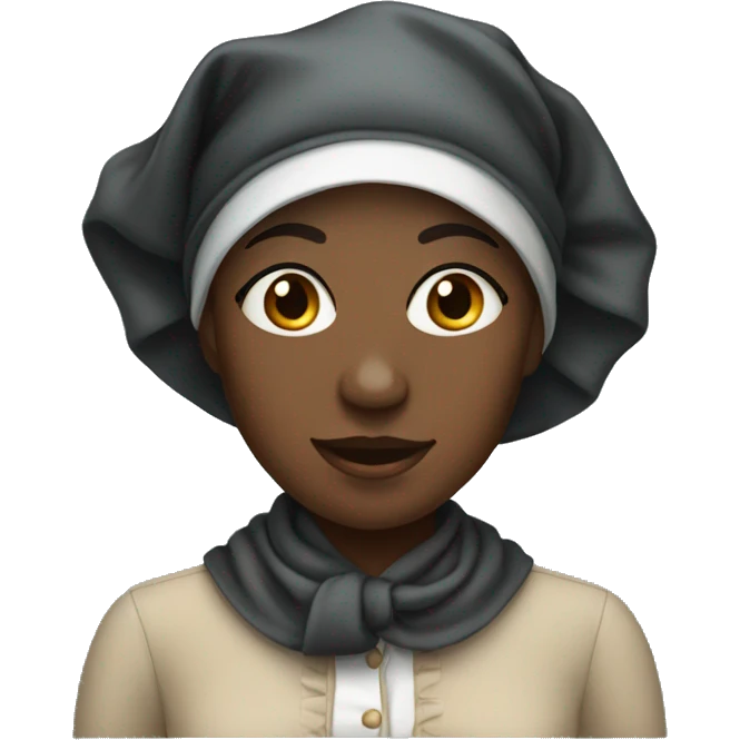 Black lady wearing bonnet  emoji